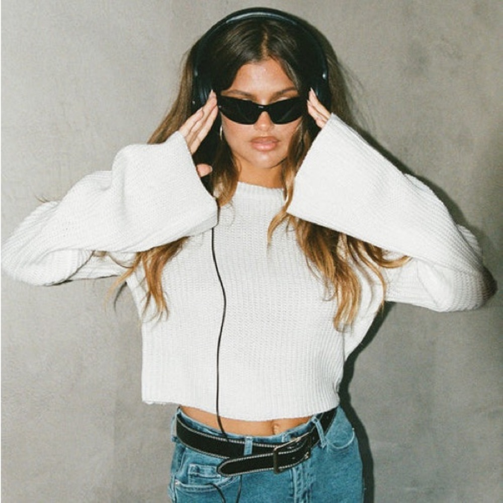 Princess Polly Cream Knit Sweater
